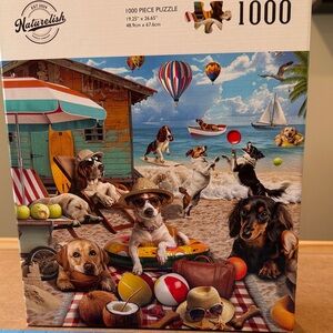 1000-Piece Beach Dogs Puzzle - Colorful Multi